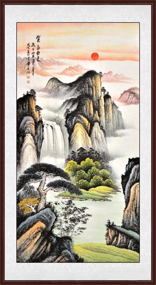 董事長(zhǎng)辦公室設(shè)計(jì)時(shí)掛哪些裝飾畫,可以襯托出品味和修養(yǎng)《紫氣東來(lái)》