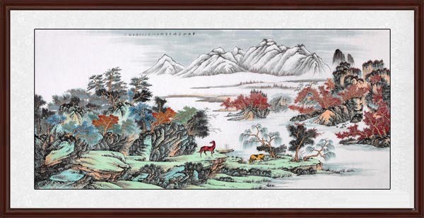 董事長辦公室設計時掛哪些裝飾畫，可以襯托出品味和修養《春去秋冬時來運轉》