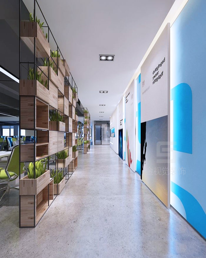 時尚創(chuàng)意辦公室過道的設(shè)計