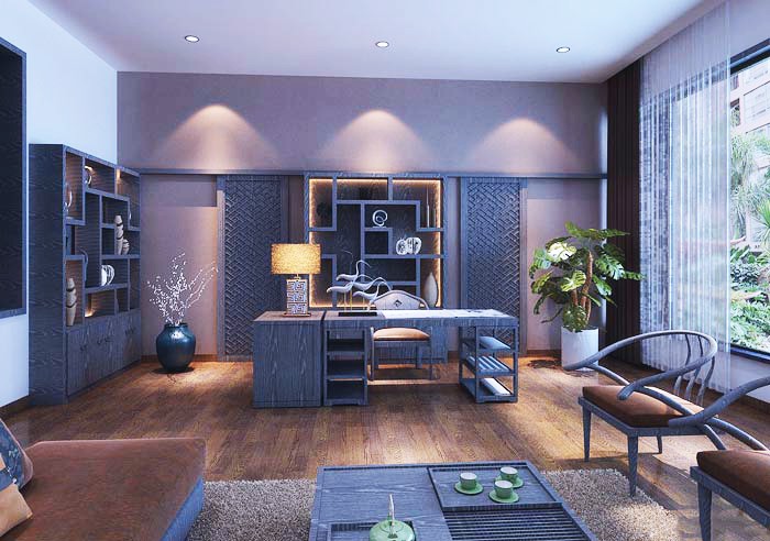 中式風格總經理辦公室設計