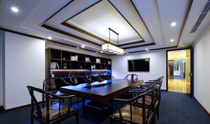 中式會(huì)議室裝修設(shè)計(jì)