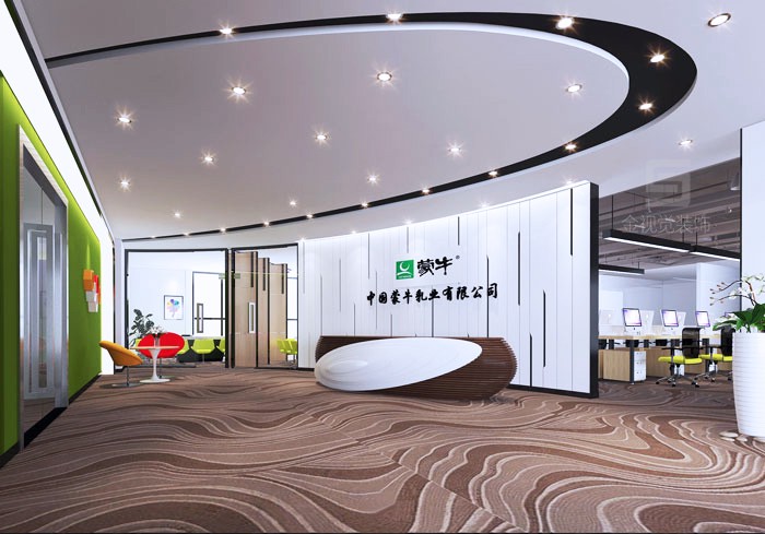 傳統行業辦公前臺裝修