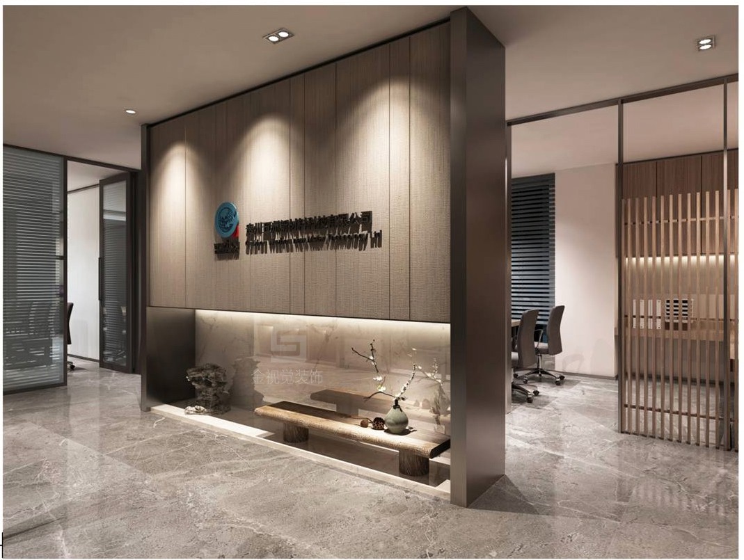 材料公司辦公室前臺裝修設計