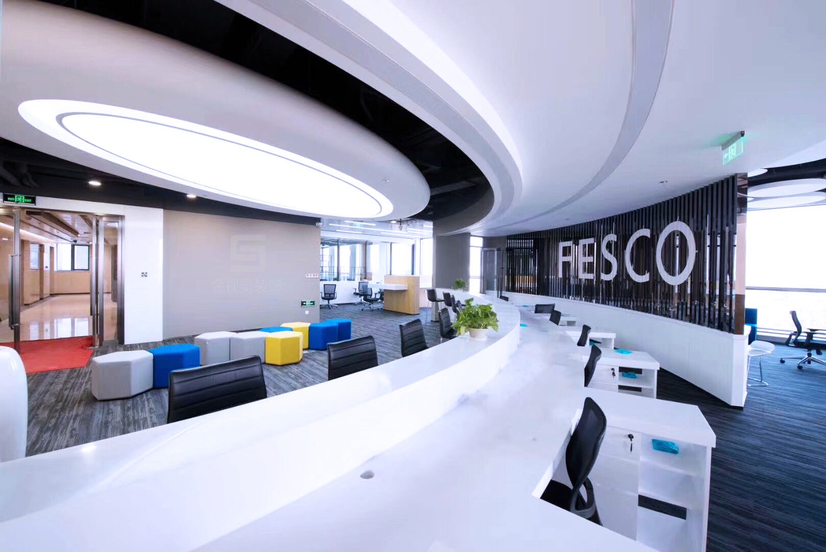 外企公司辦公室前臺裝修設計